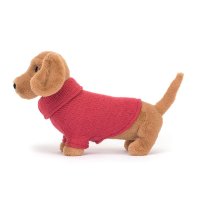 Jellycat Dackel Sweater Sausage Dog pink | Kuscheltier.Boutique