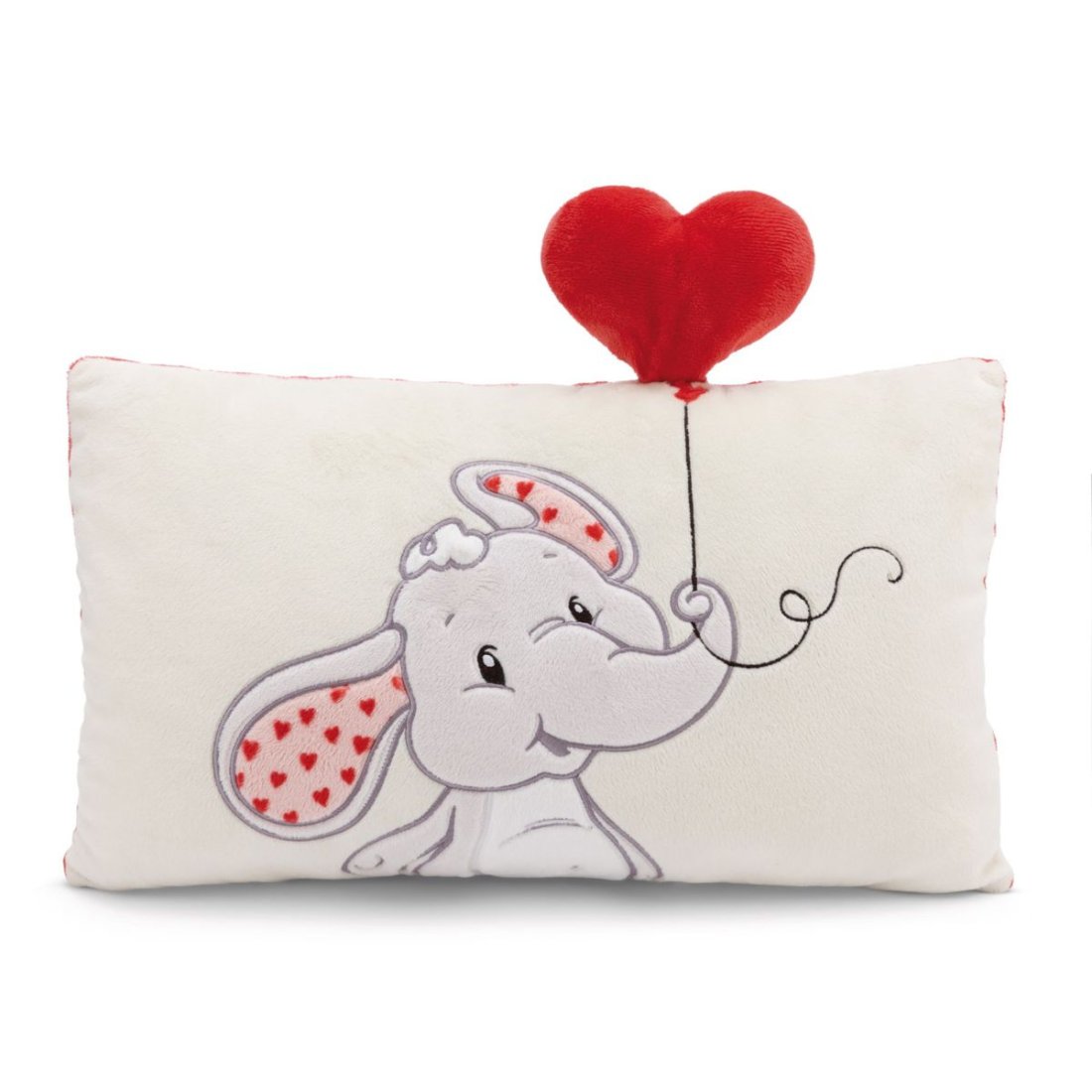 NICI Love Elefant mit Herz Vorderseite Kissen | Kuscheltier.Boutique