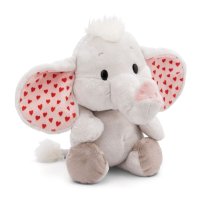 NICI Love Elefant hellgrau Vorderseite | Kuscheltier.Boutique