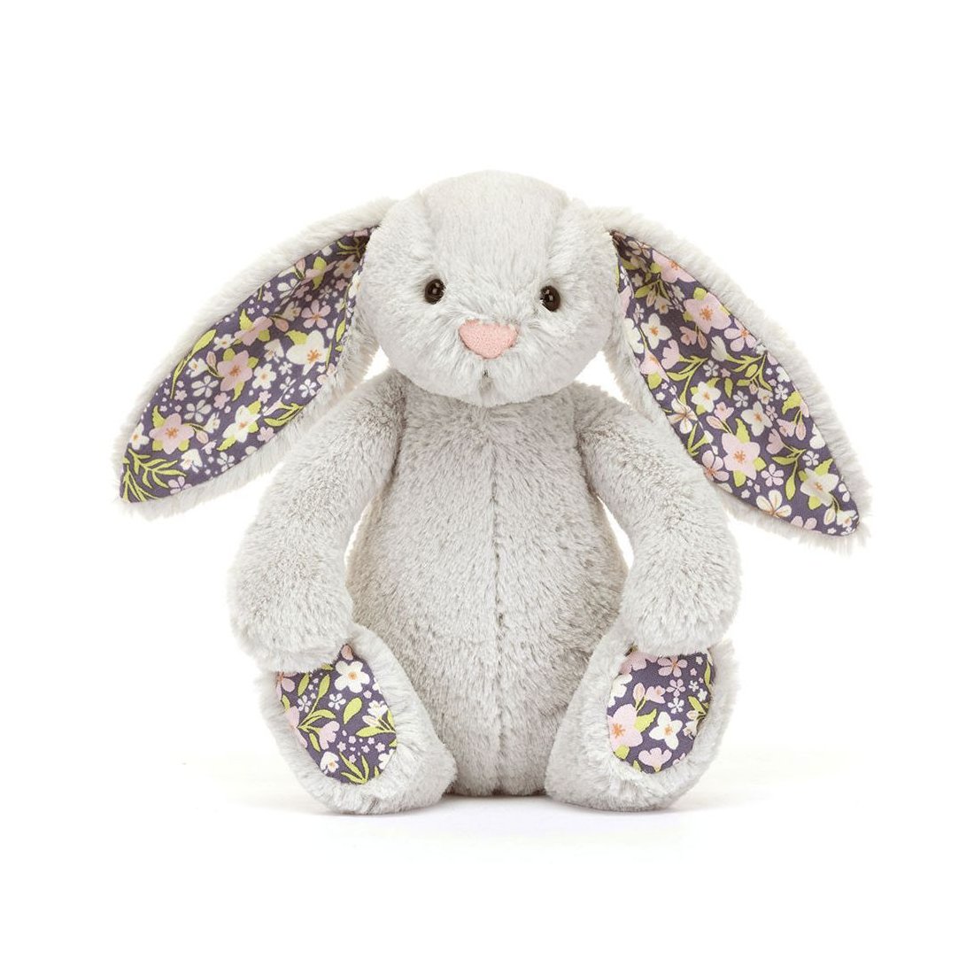 Jellycat Hase Blossom Silver Bunny Bloom 18cm Vorderseite | Kuscheltier.Boutique