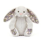 Jellycat Hase Blossom Silver Bunny Bloom 18cm Vorderseite | Kuscheltier.Boutique