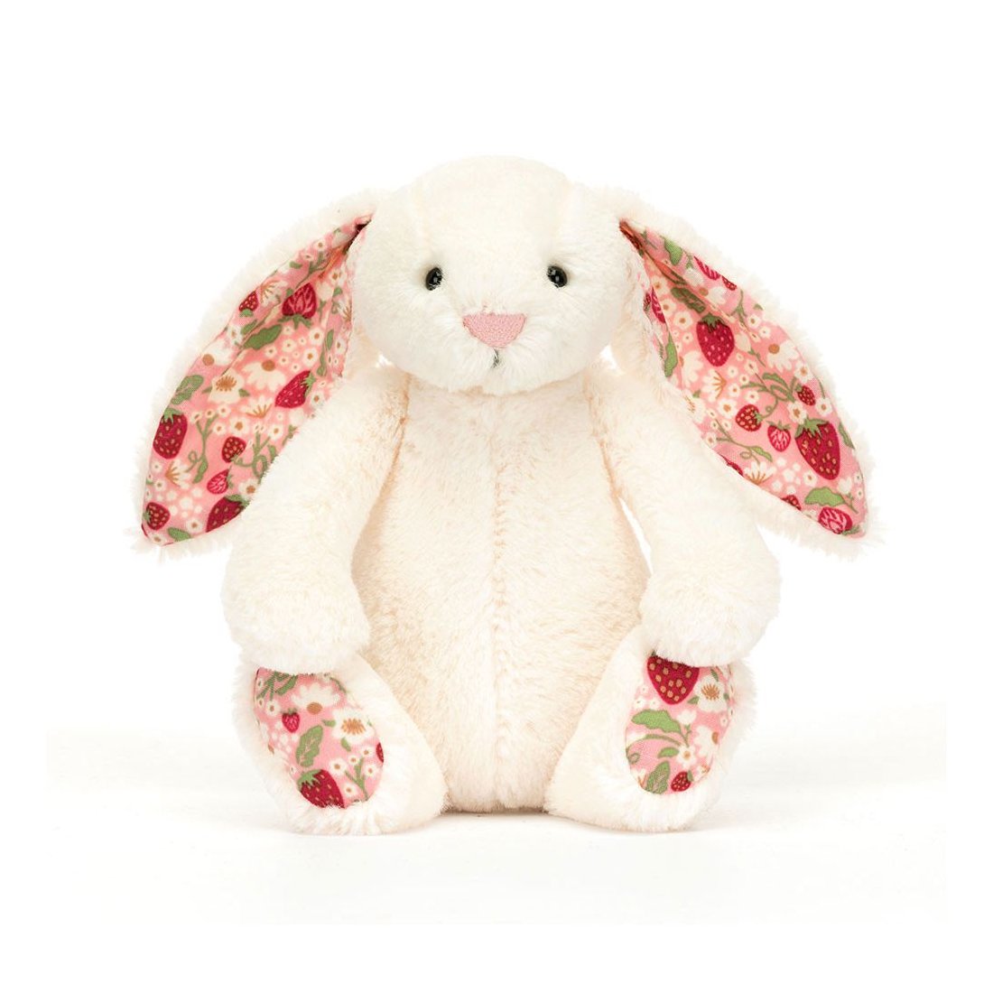 Jellycat Hase Blossom Cream Bunny Berry 18cm Vorderseite | Kuscheltier.Boutique