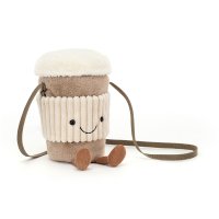 Jellycat Tasche Amuseables Coffee to Go Bag sitzend | Kuscheltier.Boutique