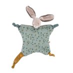 Trois Petits Lapins Schmusetuch grünes Kaninchen mit Schnullerband | Kuscheltier.Boutique