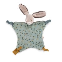 Trois Petits Lapins Schmusetuch grünes Kaninchen Vorderseite | Kuscheltier.Boutique