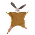 Trois Petits Lapins Schmusetuch  Kaninchen ocker Schnullerband | Kuscheltier.Boutique