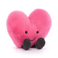 Jellycat Amuseables Plüsch Herz pink mit Beinchen 12cm Vorderseite | Kuscheltier.Boutique