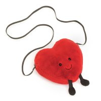 Jellycat Herz Amuseable Red Heart Tasche liegend | Kuscheltier.Boutique