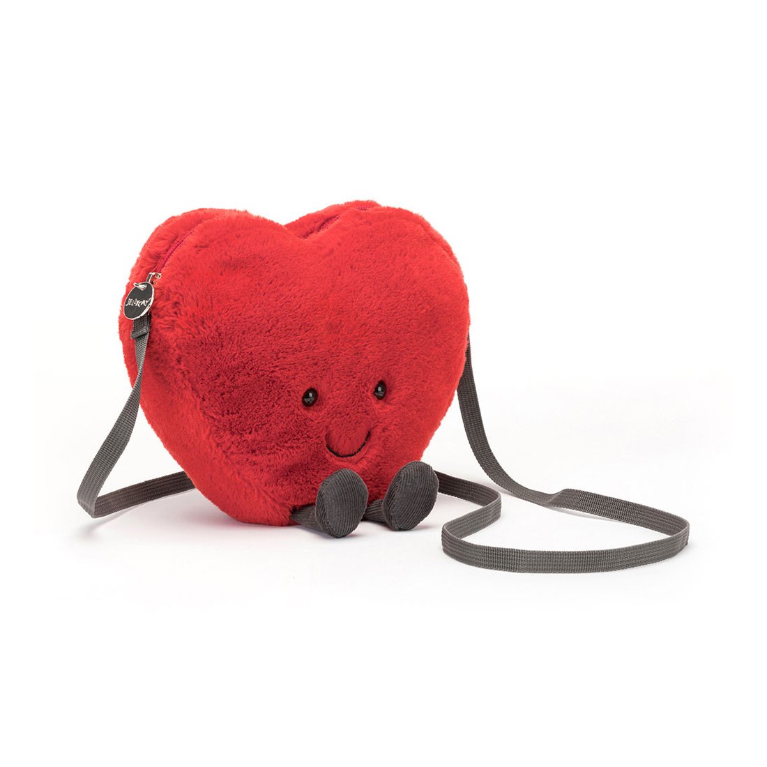 Jellycat Herz Amuseable Red Heart Tasche sitzend | Kuscheltier.Boutique