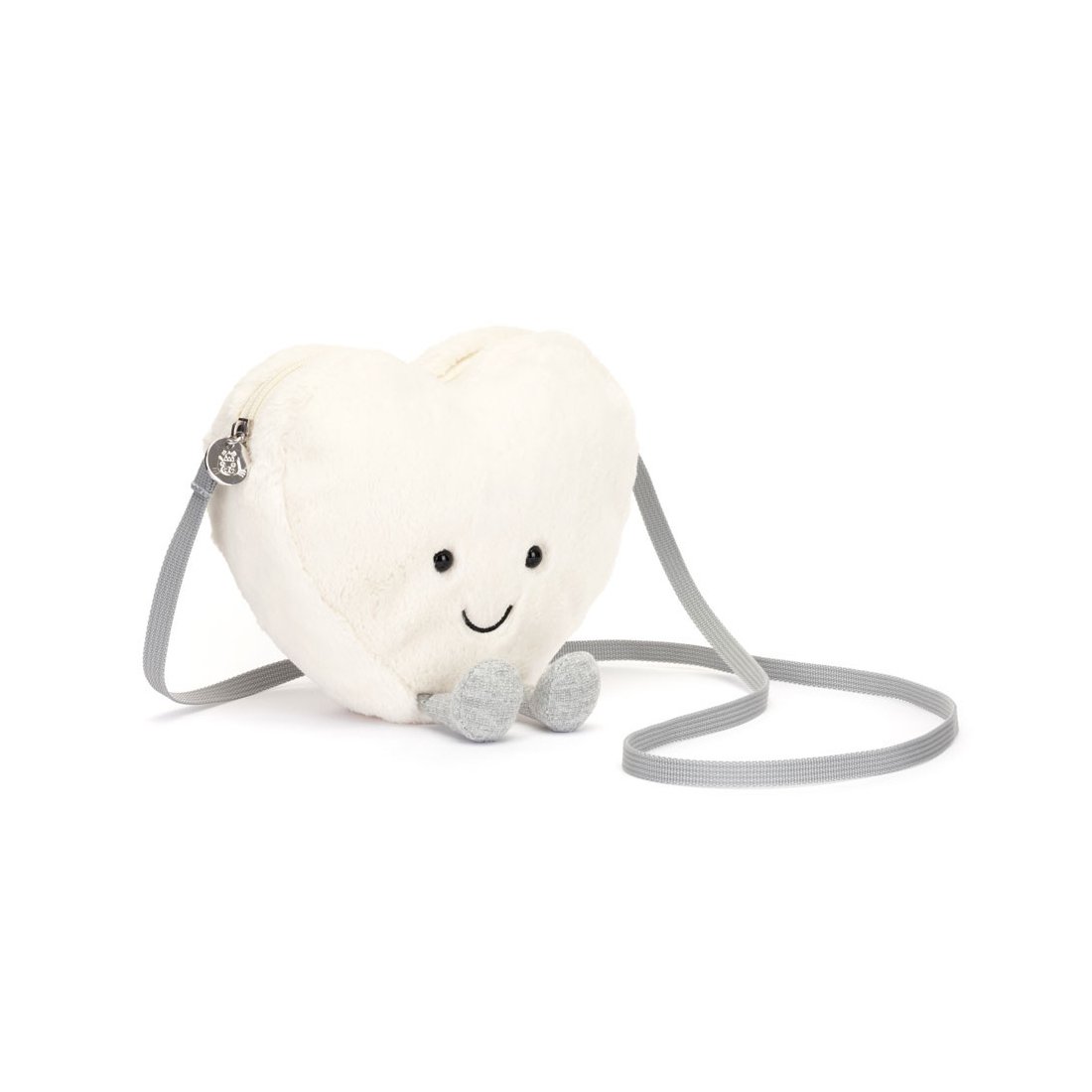 Jellycat Herz Amuseable Cream Heart Tasche sitzend | Kuscheltier.Boutique