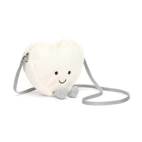 Jellycat Herz Amuseable Cream Heart Tasche sitzend | Kuscheltier.Boutique