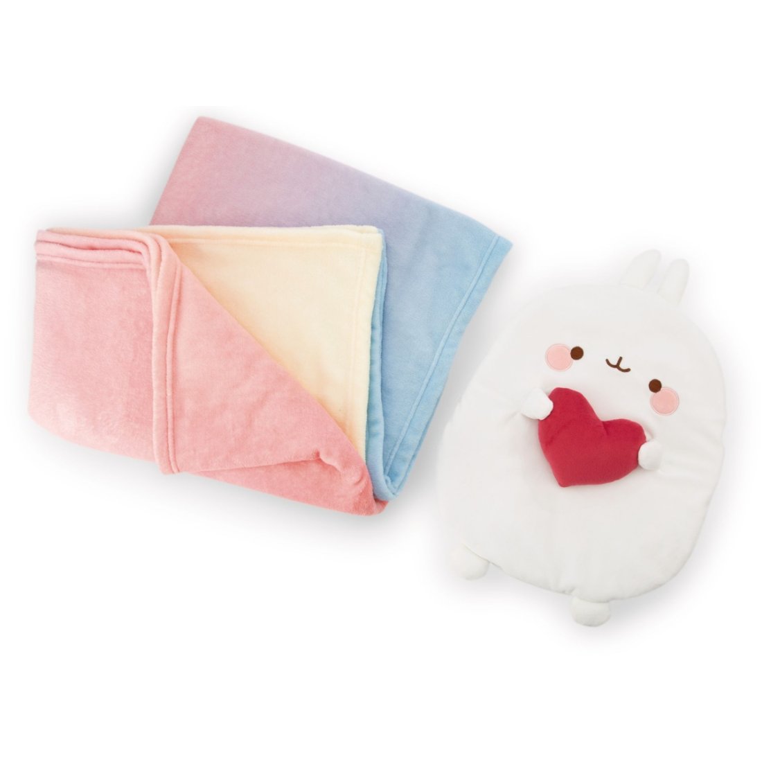 NICI Molang mit Herz und Fleecedecke | Kuscheltier.Boutique