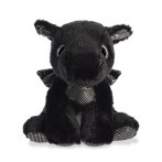 Drache Rogue, schwarz Vorderseite Aurora Sparkle Tales Plüschtiere | Kuscheltier.Boutique